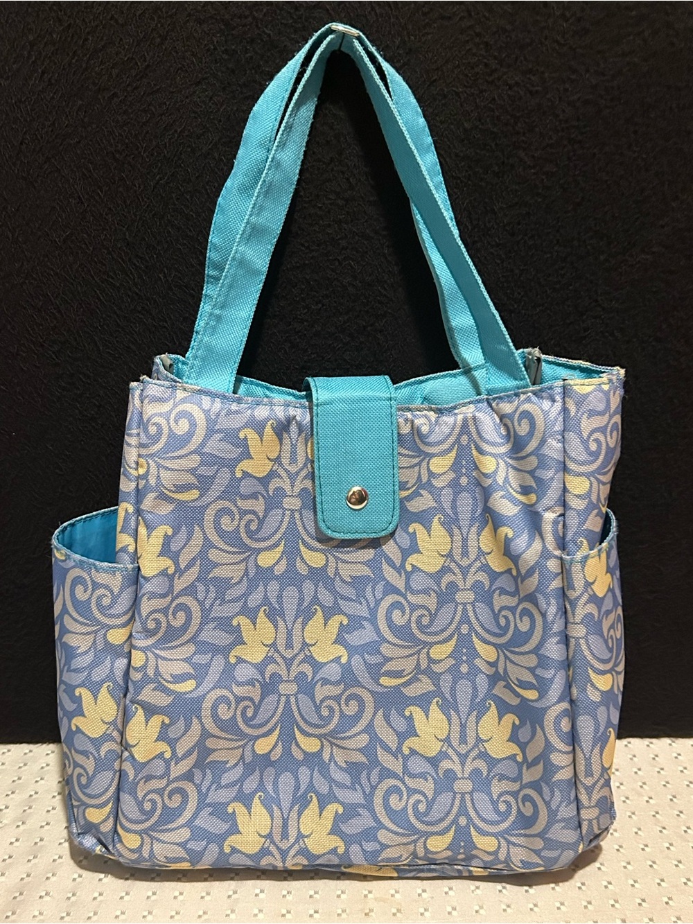 Eco One Floral Canvas Lunch Tote Insulated Bag Water Resistant